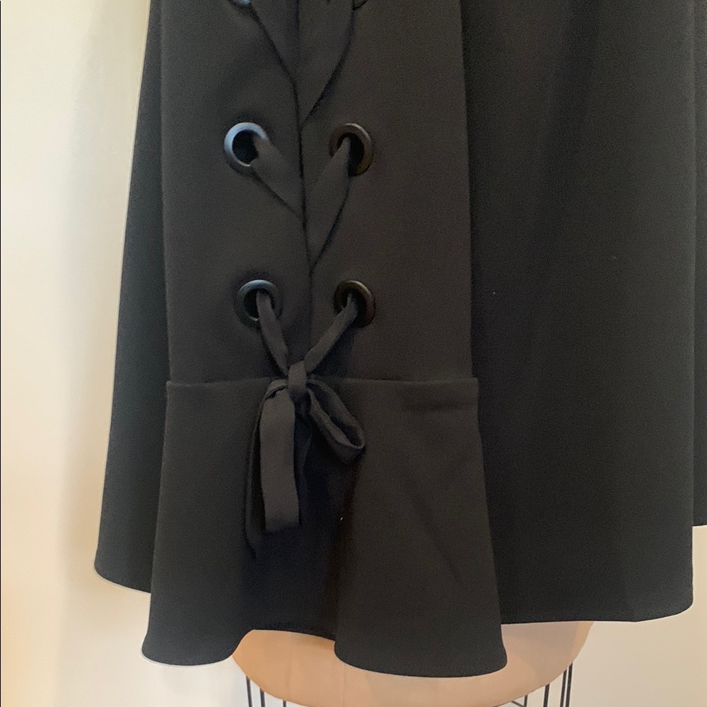 Vince Camuto Black Oversized Bell Sleeve Blouse